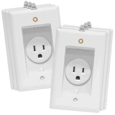 TOPGREENER Recessed Single Receptacle Outlet with Clock 